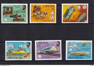 Liberia 1976 Sc 742-7 Imperf Telephone A.G.Bell/ Zeppelin 15962