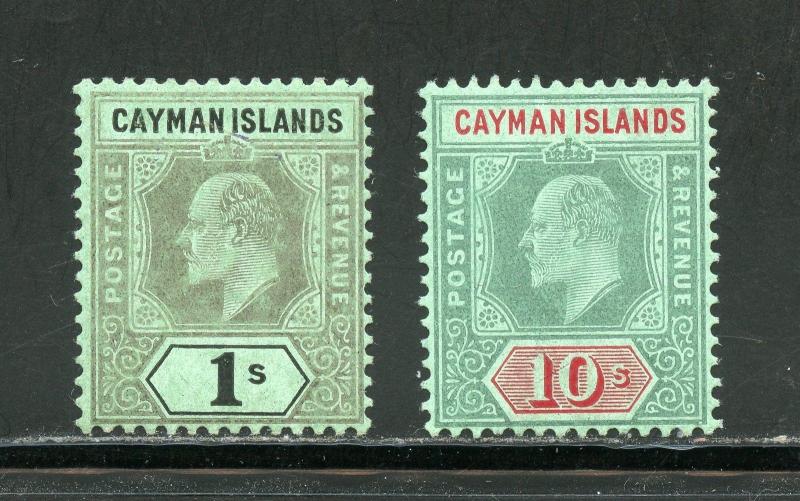 CAYMAN ISLANDS  SCOTT#29/30  HIGH VALUES  MINT LIGHT HINGED--SCOTT $310.00