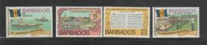 BARBADOS #448-451 1976 10TH ANNIV. INDEPENDENCE MINT VF NH O.G