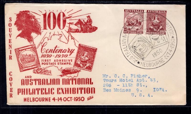 Australia 229a Typed FDC