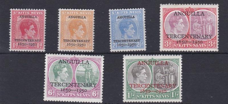 ST KITTS  1950     S G  86 - 91  SET OF 6     MH   NO4