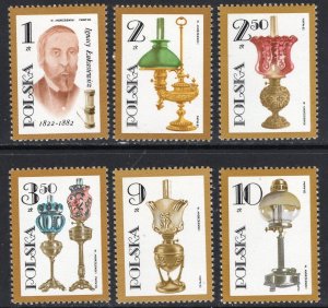 Thematic stamps POLAND 1982 PETROLEUM LAMP 2801/6 mint