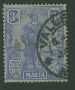 Malta SC#105  Image of Malta, 3d, partial CDS
