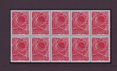 Sweden Sc792a 1968 Peoples College stamp bklt pane NH