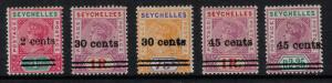 Seychelles 1902 SC 33-37 Set LH CV $90