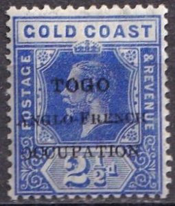 Togo 83 (mhr) 2½p George V, ultra, ovptd Togo Anglo-French Occupation (1916)