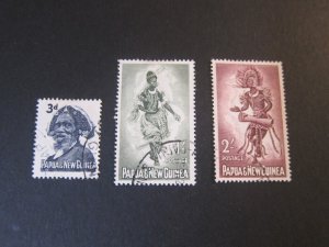 Papua New Guinea 1961 Sc 154,58,59 FU