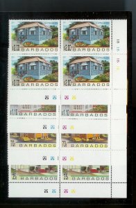 BARBADOS Sc#922-925 Complete Mint Never Hinged PLATE BLOCK Set