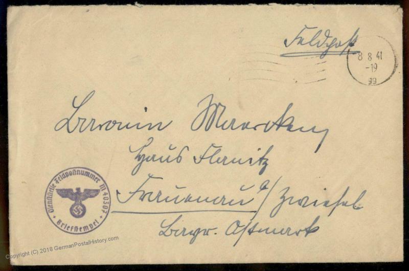 German 1941 WWII UBoot Submarine U502 Type IXC Feldpost Lorient 78066 ...