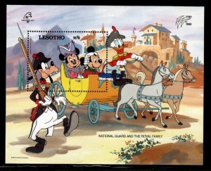 Lesotho 1989 - Disney National Guard - Souvenir Stamp Sheet - Scott #718 - MNH