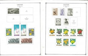 Lebanon 1947-1972 M & U Hinged on Scott International Pages
