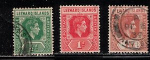 LEEWARD ISLANDS Scott # 104-6 Used - KGVI