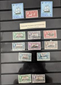 EDW1949SELL : BRITISH COMMONWEALTH Old Time Mint & Used collect Nicely displayed