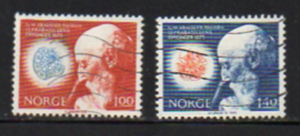 Norway Sc  602-3 1973 Hansen Bacillus stamp set used