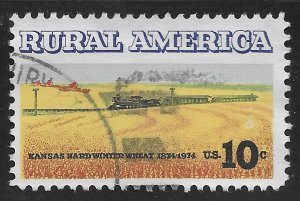 US #1506 10c Rural America - Wheat Fields and Train