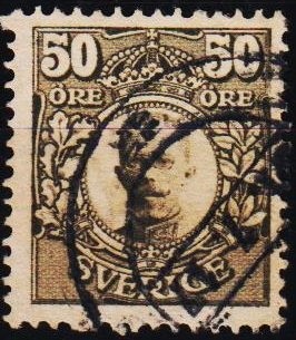 Sweden. 1910 50ore S.G.81 Fine Used