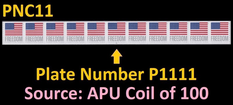 US 5788 Flag Freedom forever PNC11 APU P111 (from coil of 100) MNH 2023