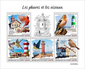 2024/01 - GUINEA - LIGHTHOUSES & BIRDS             5V  complet set    MNH **