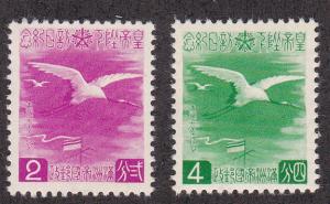 Manchukuo # 132-133, Mint Hinged, 1/2 cat.