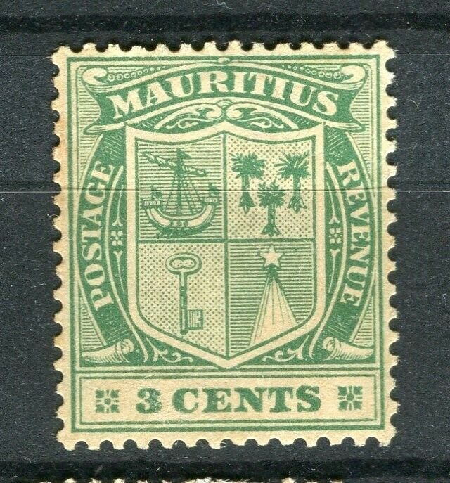 MAURITIUS; 1910 early Ed VII issue Mint hinged 3c. value