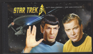 Canada #2916a MNH booklet, 50th anniversary Star Trek tv series, issued 2016