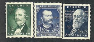 Austria #577 - 579 Mint Hinged singles