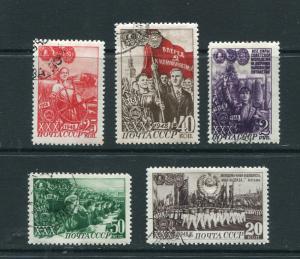 Russia 1948 Mi 1280-3 and 1285  Used 4619