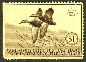 U.S. #RW7 MINT OG HR THIN