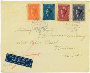 93715 - DUTCH INDIES  - POSTAL HISTORY - Airmail COVER from MALANG  to USA 1938