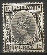 PERAK, 1936, used 1c, Sultan Iskandar. Scott 69