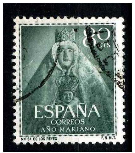 Spain 1954 - Scott 810 used - 80c, Kings' Virgin 