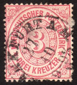 1869, North German Confederation 3Kr, Used, Sc 21