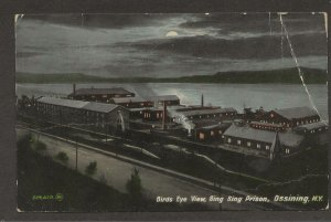 1913 Ossining NY Sing Sing Prison Bird Eye View Postcard Message Turner Barnweld