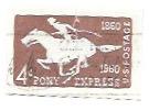 US used embossed envelope corners. Pony Express, Lincoln. (two pics)
