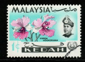 MALAYA KEDAH SG115 1965 1c FLOWERS FINE USED