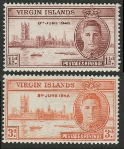 1946 British Virgin Islands 84-85 George VI