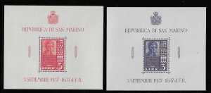 San Marino Sc#3186-7 2 souvenir Sheets of 1 OG VF