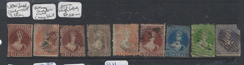 NEW ZEALAND  (P2912B) CHALONS LOT OF 9 MIXED QUALITY USED