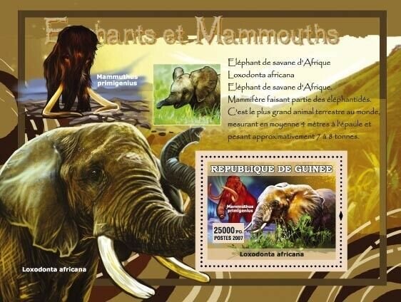 Guinea 2007 MNH - Elephants et Mammouths. YT 548, Mi 4754/BL1208