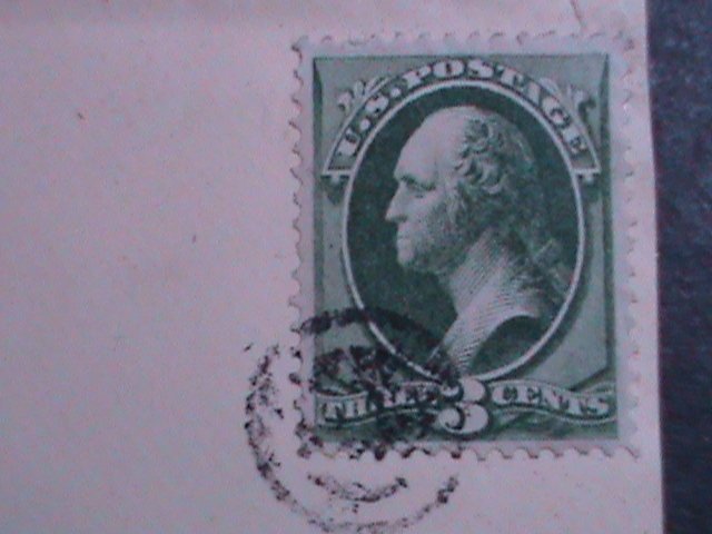 ​UNITED STATES-1882 SC#207 WASHINGTON COVER-FANCY CANCEL:VF-141 YEARS OLD
