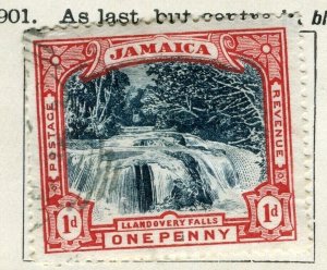 JAMAICA; 1901 early pictorial issue fine used 1d. value