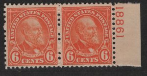 US Sc#558 M/NH/VF Plate#pair