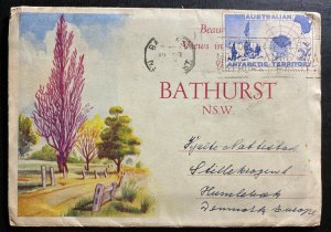 1950s Bathurst Australia Antarctic Territory Postcard Cover To Denmark