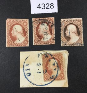 MOMEN: US STAMPS  #11  C.D.S USED LOT #4328