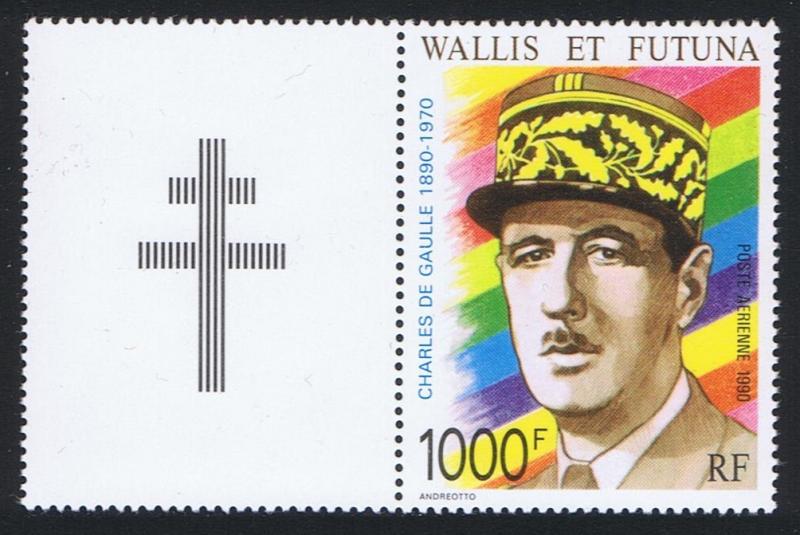 Wallis and Futuna Birth Centenary of General De Gaulle 1v with label SG#568