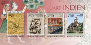 TOGO - 2013 - Indian Art - Perf 4v Sheet - Mint Never Hinged