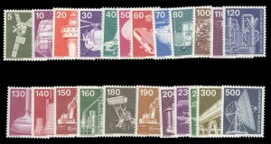 Germany #1170-1192 Cat$29.75, 1975-82 5pf-500pf, complete set, never hinged