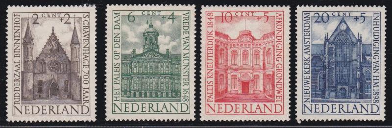 Netherlands # B185-188, Architecture, No Gum, 1/2 Cat.