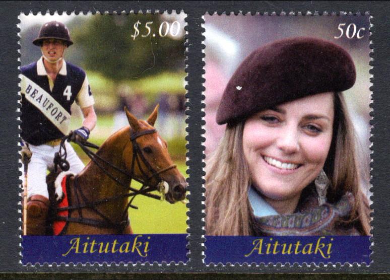 Aitutaki 562-563 Royal Wedding MNH VF