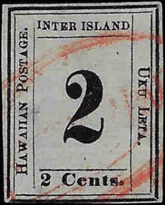 Hawaii 16 Used... PSAG certificate... SCV $850.00... red cancel... Nice!